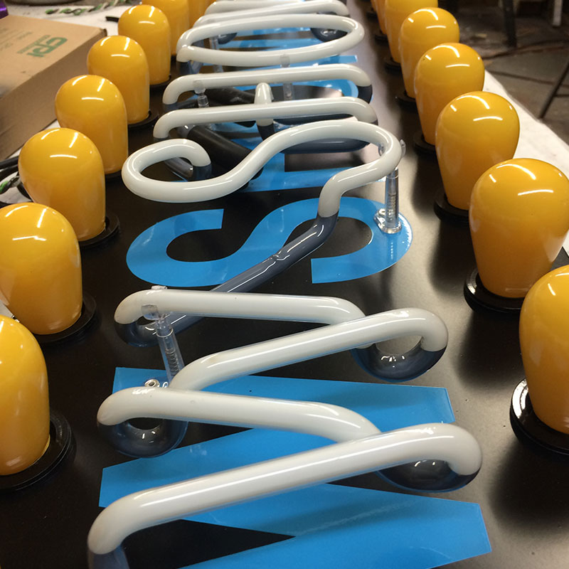 Production of neon sign by Seamless Sign Services